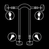 Fetisch Submissive - Masterposition Med 4 Neoprenfodrade Handbojor