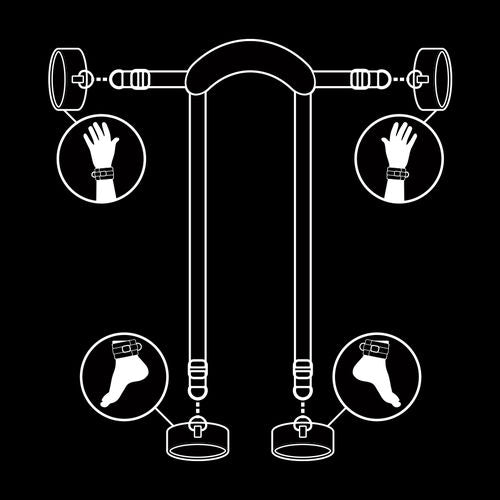 Fetisch Submissive - Masterposition Med 4 Neoprenfodrade Handbojor