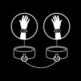 Fetisch Submissive- Veganska Läderhandbojor Med Neoprenfoder