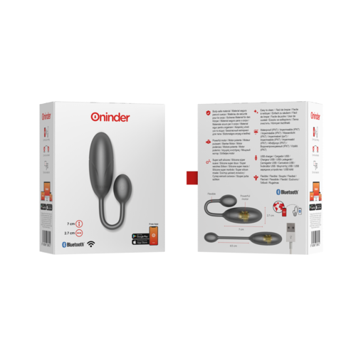 Oninder - Denver Vibrating Egg Black 7 X 2.7 Cm Free App