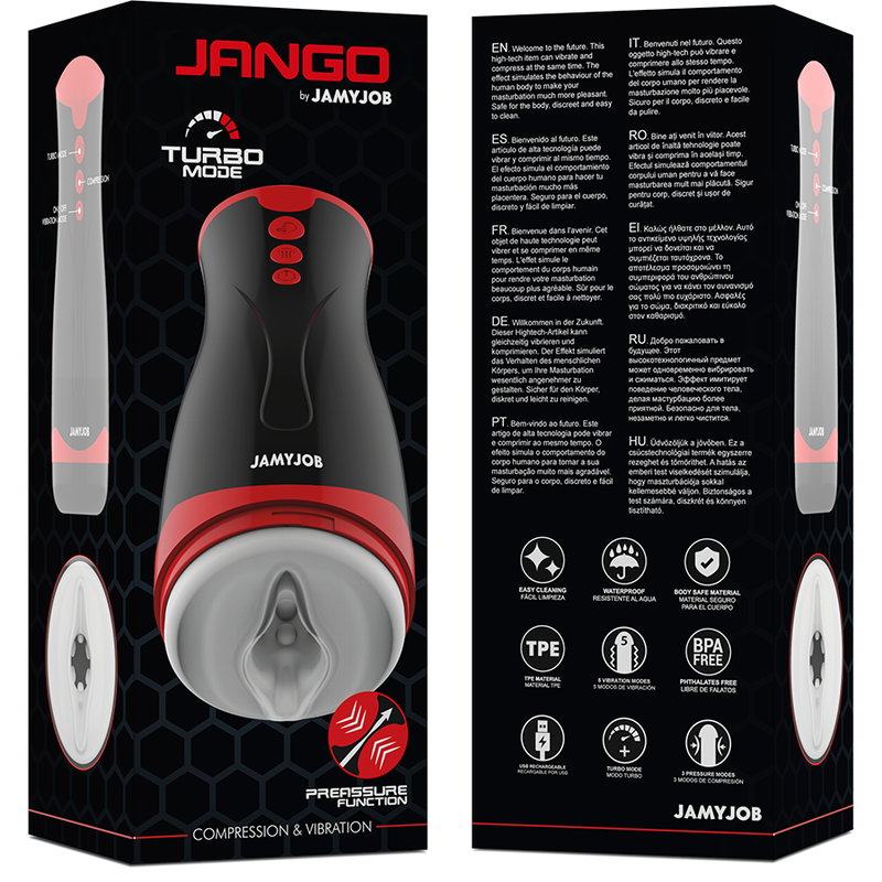 JAMYJOB - Jango Kompressions- Och Vibrationsmasturbator