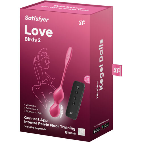 Satisfyer - Love Birds 2 Vibrerande Kegel Balls + Gratis App