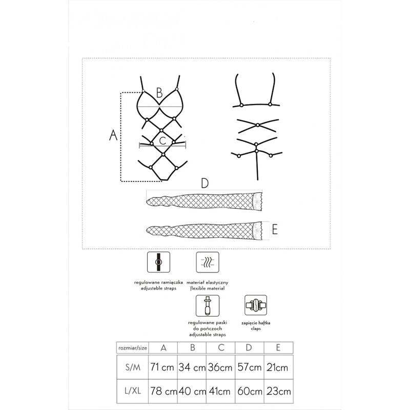 LIVCO CORSETTI FASHION -Thiara Lc 20213 Set Body + Strumpor Röda