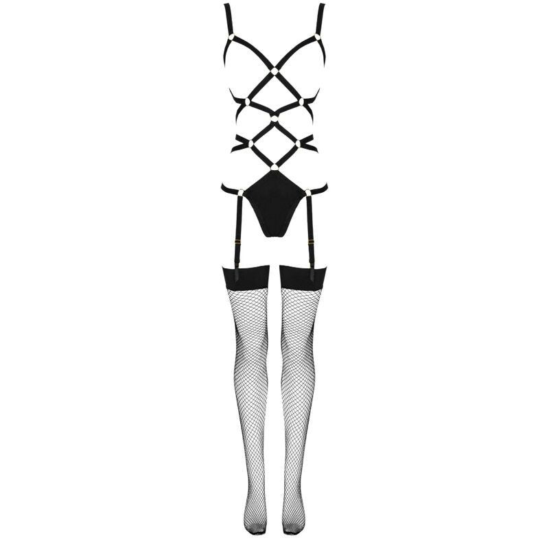 LIVCO CORSETTI FASHION - Thiara Lc 20213 Set Body + Strumpor Svart