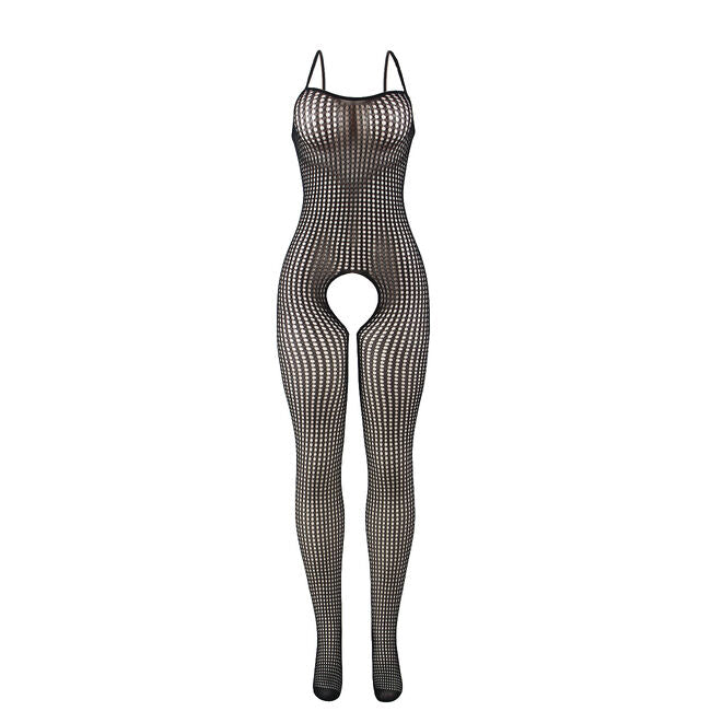 Subblime - 951726 Black Elastic Fishnet Crotchless Bodystocking One Size