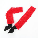 Subblime - 952068 Short Fishnet Dress With Black And Red Stitching One Size