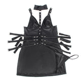 Subblime - 954406 Leather Bondage Dress Black S/M
