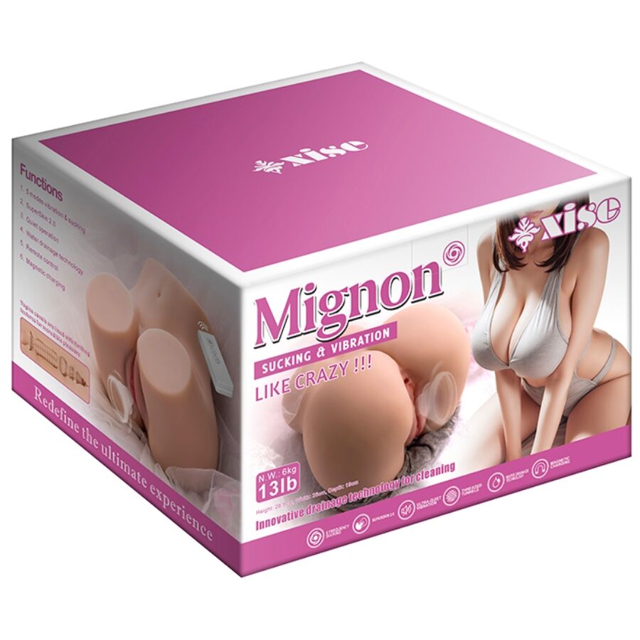 Xise - Mignon Sugande Realistisk Vaginamaurbator Med Vibration Och Stimuleringsvågor Och Fjärrkontroll 6 Kg