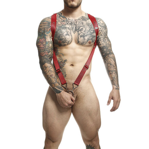 Mob - Dngeon Red Straight Back Harness One Size