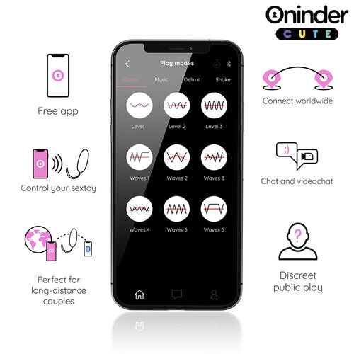 Oninder Cute - Love Pleasure Vibro-Rotating Egg 360 Silicone - Free Worldwide App