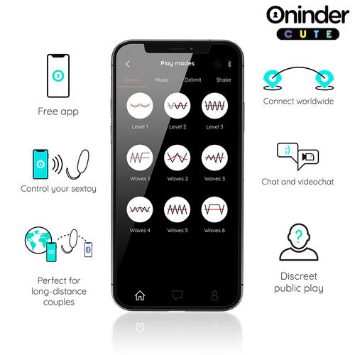 Oninder Cute - Love Pleasure Vibro-Rotating Silicone Gem Egg - Free Worldwide App