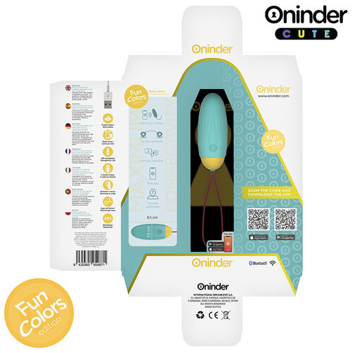 Oninder Cute - Love Pleasure Vibro-Rotating Silicone Gem Egg - Free Worldwide App