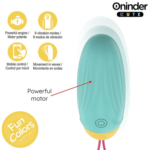 Oninder Cute - Love Pleasure Vibro-Rotating Silicone Gem Egg - Free Worldwide App