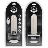 Cock Miller - Dildo With Suction Cup, Lights And Vibration With Remote Control White 21.5 Cm