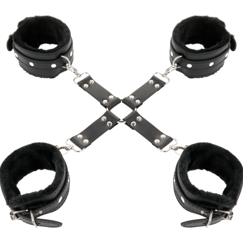 Darkness - Leather Handcuffs For Foot And Hands Black
