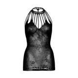 Leg Avenue - Lace Mini Dress With Cut-Outs One Size - Black