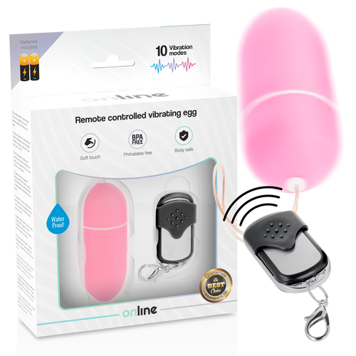 Online - Remote Control Vibrating Egg L Pink