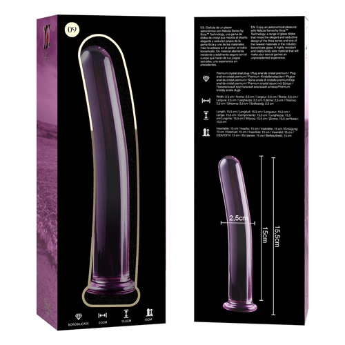 Nebula-Serien Från Ibiza - Modell 9 Dildo Borosilikatglas Rosa 15,5 Cm -O- 2,5 Cm