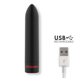 Oninder - Berlin Bullet Vibrator Black 9 Modes 8.5 X 2 Cm - Free App