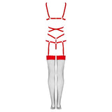 LIVCO CORSETTI FASHION -Thiara Lc 20213 Set Body + Strumpor Röda