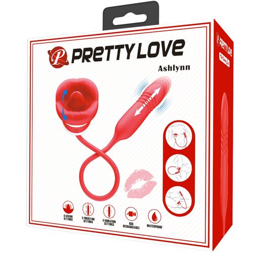 Pretty Love- Ashlynn Röd Mun Masturbatör