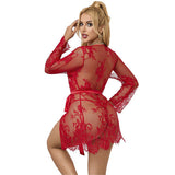 Subblime - 953782 Lace Nightgown + Thong Red L/Xl