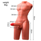Xise - Jason Halvkropp Realistisk Manlig Torso Med Stök Och Vibration 55 Cm
