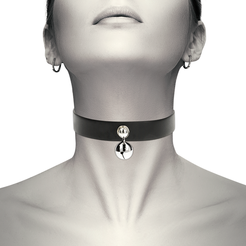 Coquette Chic Desire - Veganskt Läderhalsband För Kvinnor, Skallra, Tillbehör